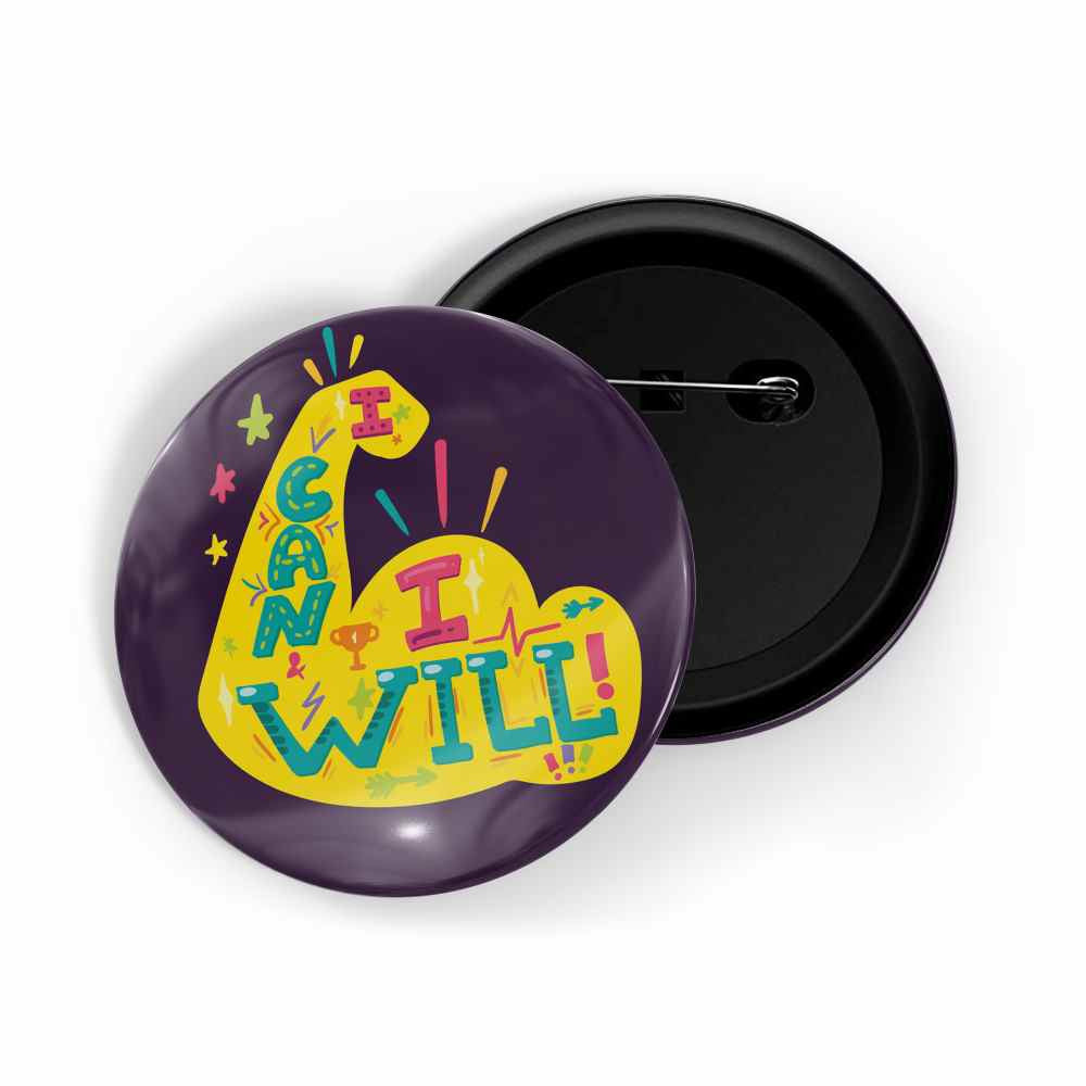 dhcrafts Round Pin Badges Blue Color Be Yourself Even Though It's Different Glossy Finish Design Pack of 1 (58mm) (58mm)